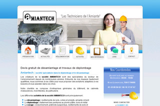 Aperçu visuel du site http://www.amiantech.com