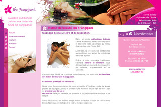 Aperçu visuel du site http://www.ibu-frangipani.fr