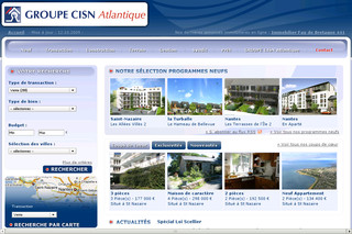 Aperçu visuel du site http://www.groupe-cisn-atlantique.com
