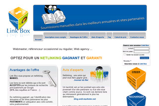 Aperçu visuel du site http://www.linkbox.fr/