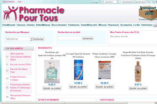 Aperçu visuel du site http://pharmaciepourtous.fr