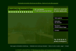 Aperçu visuel du site http://www.gambetta-immobilier-montceau71.com