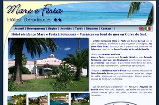 Aperçu visuel du site http://www.hotel-residence-corse.com