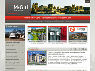 Aperçu visuel du site http://www.mcgillimmobilier.com