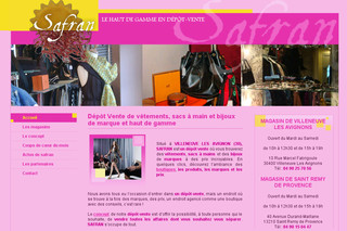 Aperçu visuel du site http://www.boutique-safran.com