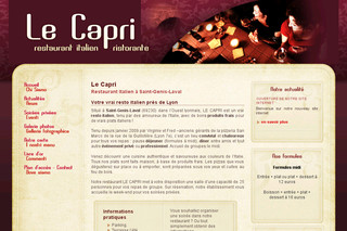 Aperçu visuel du site http://www.restaurant-lecapri.fr