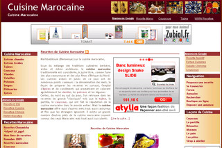 Aperçu visuel du site http://www.la-cuisine-marocaine.com