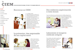 Aperçu visuel du site http://www.leciem.com
