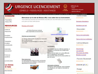 Aperçu visuel du site http://www.urgence-licenciement.net