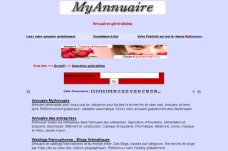 Aperçu visuel du site http://www.liste-annuaire.com