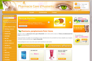 Aperçu visuel du site http://www.pharmacieausterlitz.fr