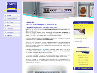 Aperçu visuel du site http://www.lainelec.net
