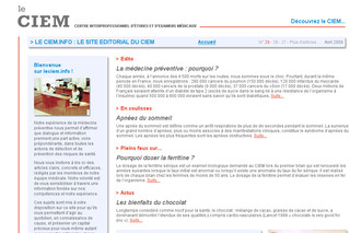 Aperçu visuel du site http://www.leciem.info