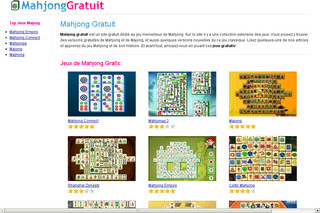 Aperçu visuel du site http://mahjonggratuit.fr