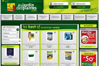 Aperçu visuel du site http://www.aujardindesplantes.com
