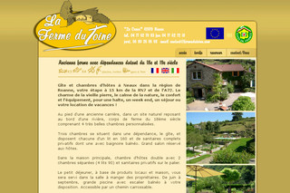 Aperçu visuel du site http://www.fermedutoine.com