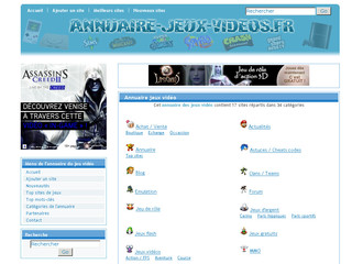 Aperçu visuel du site http://www.annuaire-jeux-videos.fr/