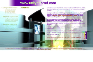 Aperçu visuel du site http://www.unityartprod.com