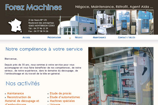 Aperçu visuel du site http://www.forez-machines.com