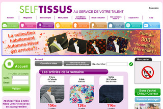 Aperçu visuel du site http://www.selftissus.fr