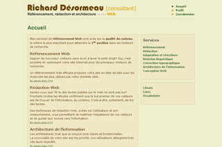 Aperçu visuel du site http://www.richarddesormeau.com