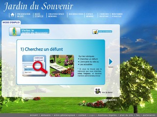 Aperçu visuel du site http://www.jardindusouvenir.fr/