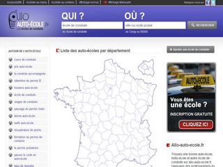 Aperçu visuel du site http://www.allo-auto-ecole.fr