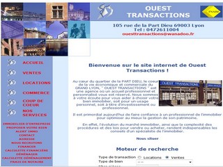 Aperçu visuel du site http://www.ouest-transactions.com