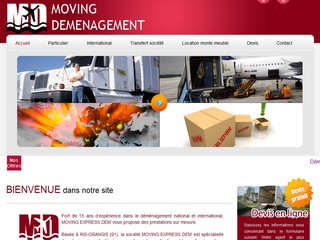 Aperçu visuel du site http://www.moving-demenagement.com