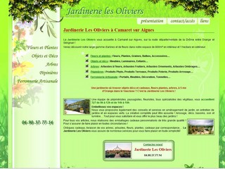 Aperçu visuel du site http://www.jardinerie-les-oliviers.com