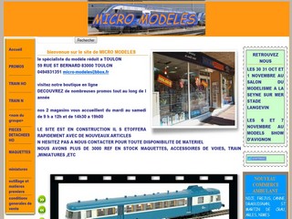 Aperçu visuel du site http://www.micro-modeles.fr