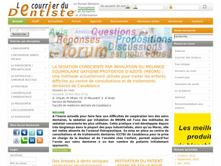 Aperçu visuel du site http://www.lecourrierdudentiste.com