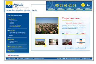 Aperçu visuel du site http://www.agestis-immobilier.fr
