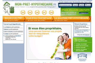 Aperçu visuel du site http://www.mon-pret-hypothecaire.fr