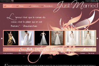 Aperçu visuel du site http://www.just-married-france.fr