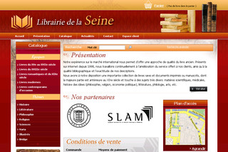 Aperçu visuel du site http://www.librairie-seine.com