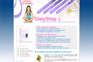 Aperçu visuel du site http://www.dietyshop.com