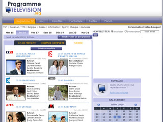 Aperçu visuel du site http://www.programme-television.org