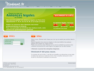 Aperçu visuel du site http://www.litinerant.fr