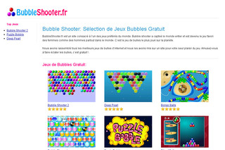 Aperçu visuel du site http://bubbleshooter.fr