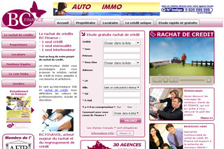 Aperçu visuel du site http://www.bcfinance.fr