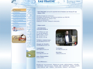 Aperçu visuel du site http://www.eaufraiche.net