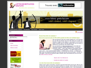 Aperçu visuel du site http://www.lettre-motivation-gratuite.fr