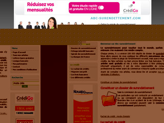 Aperçu visuel du site http://www.abc-surendettement.com