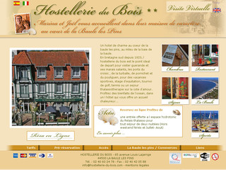 Aperçu visuel du site http://www.hostellerie-du-bois.com