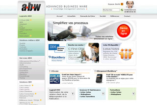 Aperçu visuel du site http://www.abusinessware.com