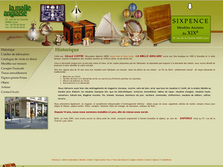 Aperçu visuel du site http://www.la-malle-anglaise.com