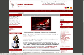 Aperçu visuel du site http://www.agences-artistiques.com