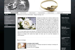 Aperçu visuel du site http://www.bague-mariage.com