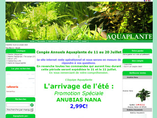 Aperçu visuel du site http://www.aquaplante.fr